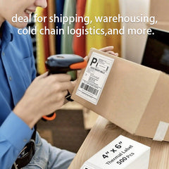 4" x 6" x 500 Fan-Fold Direct Thermal Shipping Labels