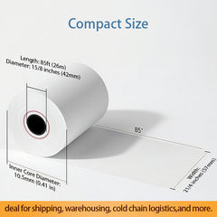 2 1/4" x 85' Thermal Paper Receipt Rolls - 50 Rolls